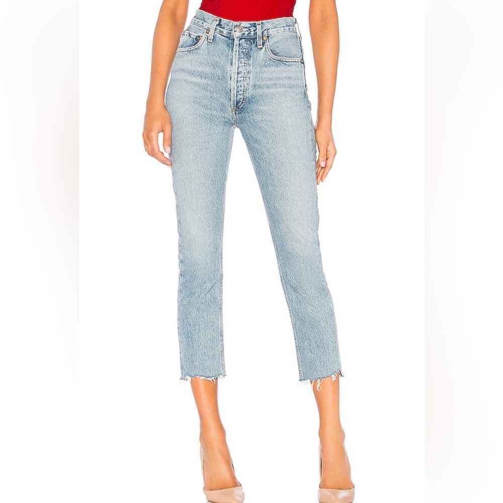 Agolde Riley High Raise Straight Crop Jeans